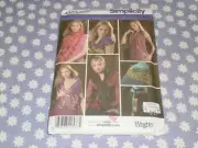 SIMPLICITY 4303 MISSES SCARVES BY SHIRLEY BOTSFORD DESIGNS PATTERN-UNCUT