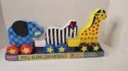 Melissa And Doug Pull Along Zoo Animals 9 pieces