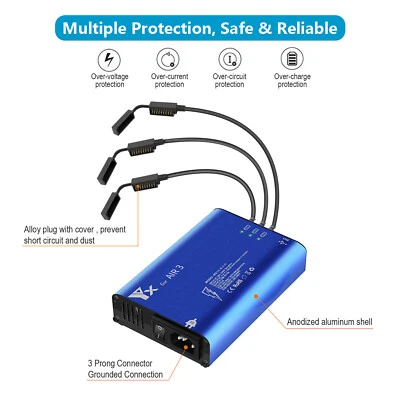 For DJI Air 3 Battery Charger Multiple Protection Charger With Charging Cable