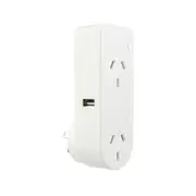 Brilliant Smart Cannes Double Plug with 2 USB Ports