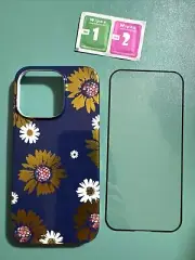 For Apple iPhone 14 Pro Floral Phone Case w Screen Protector