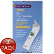 3 x Phcy Care Ir Ear Thermometer + Cover