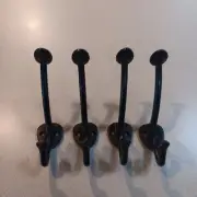 Lot Of 4 Brand New Cast Iron Coat Hooks