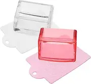 Generic 2pcs Transparent Beauty Tool for DIY Manicure Professional Nail Art with Easy Transfer Print Plates Assorted Color for Versatile Use