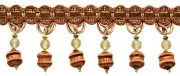 Beaded Tassel Fringe Trim, Style# BFH3, Color# 08 - Toffee Brown [14 Yards]