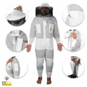 OZBee Premium Full Suit 3 Layer Mesh Ultra Cool Ventilated Round Head Beekeeping