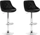 Bar Stools Stool Set of 2 Adjustable Kitchen Swivel Counter Barstools Dining ...