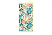 Rectangular Bath Beach Towel with Tassel -Yellow