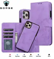 For iPhone 16e 15 14 13 12 11 Pro MAX X 8 Magnetic Leather Removable Wallet Case