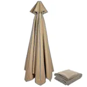 Best Seller Replacement Fabric Garden Parasol Canopy Cover For 3m 6/8 Arm Patio Sun Umbrella 50% Offer Tan 300cmx6k