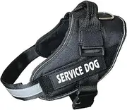 AIMALL Adjustable Service Dog Vest, Heavy-Duty Nylon Harness with Reflective Safety Straps, Soft Lining, Breathable, Sizes M-XL, 23.6-35.4in Chest
