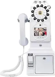 Video Audio Guestbook, Wedding Phone Customized Video Message, Record and Save Your Special Occasion, 1080p Video Audio Wedding Phone with Camera Recording,White