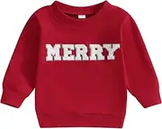 [Xiaodriceee] Toddler Baby Boy Girl Christmas Outfit Crewneck Sweatshirt Pullover Sweater Long Sleeve Shirt Winter Clothes