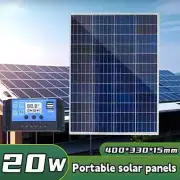20W Solar Panel 12V Household Photovoltaic System With Controller Camping Room