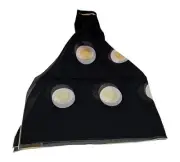 ya02 Bvlgari Scarf Silk Black Thin Sheer Gold 100 Used
