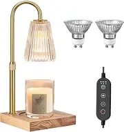 Candle Warmer Lamp with Timer & Dimmer, Adjustable Height, Birthday Gifts for Wax Melt Warmer for Scented Jar Candles, Home Decor, Mother's Day Gfit