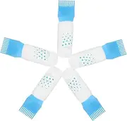 DECOMELODY 5pcs Hair Salon Hair Dye Bottle Scalp Oiling Bottle Hair Oiling Applicator Hair Oil Applicator for Scalp Bottle Opener Oil Bottles for Hair Bottle with Hair Comb Sky-blue Plastic