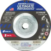 United Abrasives 22269 4-1/2x1/8x5/8-11 Saitech Pipeline Grinding Wheels 10 pack