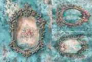 Floral Frames | A4 Rice Paper | Paper for Decoupage | LaBlanche