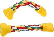 Kisangel Dog Chew Toy Set 2pcs Shaped Cotton Rope Toys for Kitten Puppy Pet Tooth Cleaning Environment