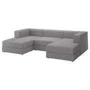 JÄTTEBO 3,5-seat mod sofa w chaise longues, armrests/Tonerud grey