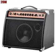 20W Acoustic Guitar Amplifier with 3-Band EQ 3-Pin XLR Stereo RCA 1/4" TS Male