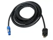 Elite Core PC12-AM-50 Twist-Lock Power Blue to Edison Male Power Cable, 50'