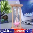 Wooden Sand Clock 3 Minutes Hourglass Sandglass Kids Toothbrush Timer(Pink)