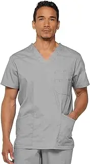 Dickies EDS Signature Scrubs for Men, Multi-Pocket V-Neck Scrub Top in Soft Brushed Poplin 81906