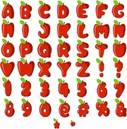 157 Pcs The Apples Bulletin Board Decoration Letters Numbers Alphabet Cutouts for Back to School Bulletin Board Decorations School Classroom Party Favors