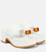 [Dries Van Noten] Dries Van Noten Leather sandals AU 5 white