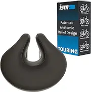 ISM Comfort Series Noseless Bike Saddle for Upright Riders - Anatomic Relief Bicycle Saddle for Hybrid, Police, Commuter Bikes, and Beach Cruisers - Wide and Thick Comfortable Bike Seat for Men/Women