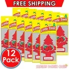 12 x Little Trees Air Freshener Strawberry Scent Freshens Car Truck Home Office