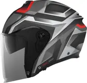 AGV Irides Zurigo, open face helmet , color: Matt Black/Grey/Red , size: XS