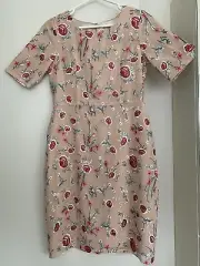 Alannah Hill Dress Size 10 Exquisite Chiffon Embroidered Roses NWT RRP $389