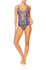 EMBROIDERED V-NECK ONE PIECE WHERE YOU'LL FIND ME
