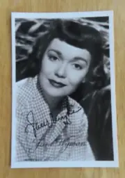 Academy Award JANE WYMAN signed 3.25 x 4.5 Photo FALCON CREST Johnny Belinda