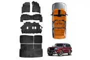 Floor Mats Boot Liners Set for Nissan Patrol 2012-2024 Y62 Series All Weather Heavy Duty 3 Pcs Version Cargo Car Trunk Luggage Tray