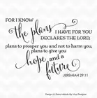 THE PLANS I HAVE FOR YOU vinyl wall sticker scripture quote words bible saying