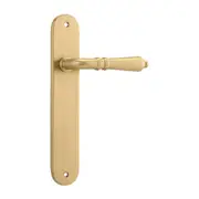 Iver Sarlat Door Lever on Oval Backplate Brushed Gold PVD