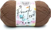 Lion Brand Yarn Pound of Love, Value Yarn, Large Yarn for Knitting and Crocheting, Craft Yarn, Mocha