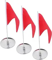 Parliky Golf Training Set 3-piece Flag Cup Set Stainless Steel for Putting Practice Easy to Install