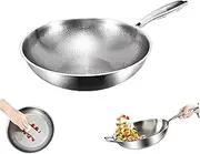 Titancore Pans, Titancore Titanium Hammered Pan Pro, Pure Titaniums Frying Pan Multifunctional Non Stick, Titanium Pans for Cooking Non Stick (13.3inch)