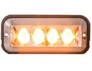 Buyers 8891104 Raised 5 Inch LED Strobe Light With 19 Flash Patterns, Amber