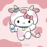 電動車凱蒂貓貼紙HELLO KITTY貓機車貼紙頭盔車貼防水個性貼膜