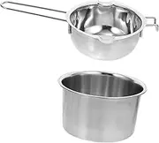 LIFKOME 1Set Double Boiler Pot for Melting Chocolate Candy Wax Butter Capacity with Outer Pot for Candle Making Baking Design for Easy Handling