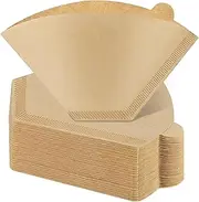 100 Count #4 Cone Coffee Filters 8-12 Cup, Natural Coffee Filters 4 Cone Paper fits for Pour Over and Drip Coffee Maker, Unbleached, Chlorine Free