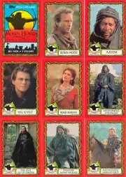 ROBIN HOOD PRINCE OF THIEVES MOVIE PARTIAL BASE CARD & STICKER SET 84/88 + 9
