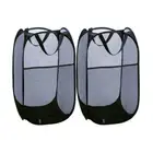 NEW Foldable Mesh Pop Up Washing Laundry Basket Bag Bin Hamper Storage AU
