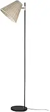 Lexi Lighting Yvette Rattan Floor Lamp, Black/Natural